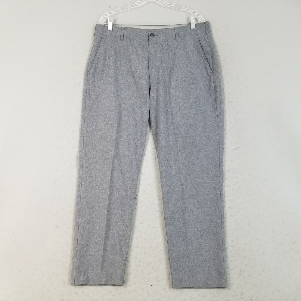 Ben Hogan Golf Pants Mens 36x30 Grey Performance Dri-Fit Flat Front Trousers